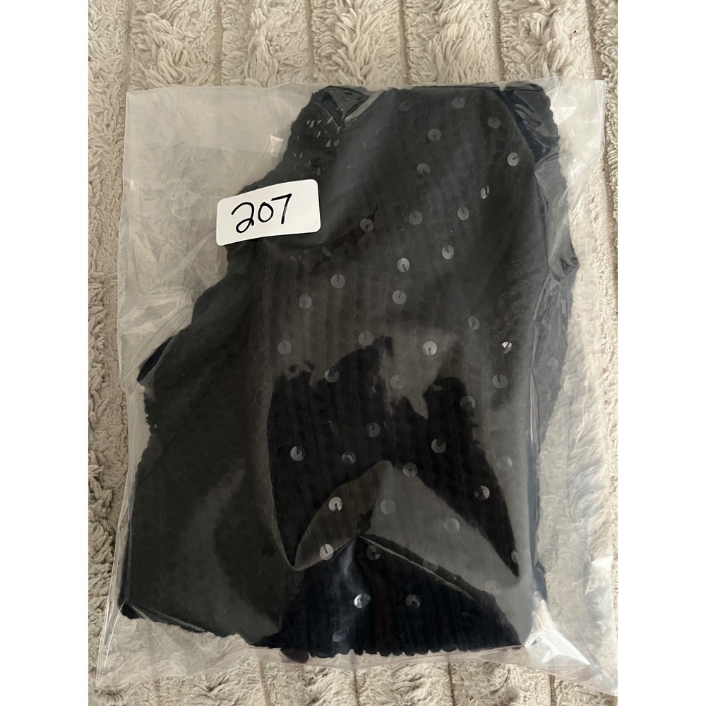 Lane Bryant Black Sequin Open Knit Shrug Cardigan Linen Cotton Plus Size 18/20 - Picture 4 of 4